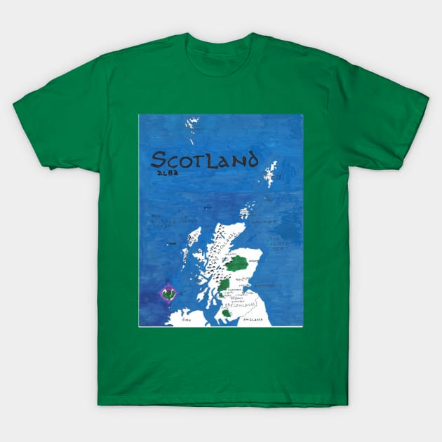 Scotland T-Shirt by PendersleighAndSonsCartography